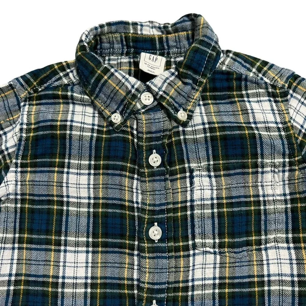 Baby Gap 18-24m Plaid Flannel Button Down Shirt